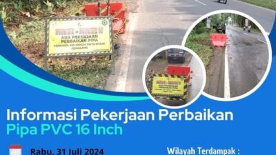 Kebocoran Pipa di Pemalang, Pasokan Air Terganggu
