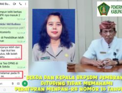 Sekda dan Kepala BKPSDM Jembrana Langgar PermenPAN-RB Nomer 16 Tahun 2025