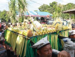 Beragam Tumpeng Hasil Pertanian Disuguhkan di Tradisi Takir Sewu Banyuwangi