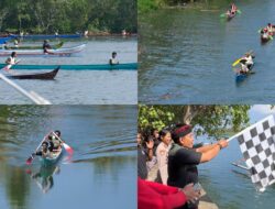 Lomba Balap Sampan Berdayung Dilepas Wabup Patriana di Muara Perancak