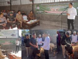 Bupati Kembang dan Wabup Patriana Serahkan Hewan Qurban ke Semua Masjid di Jembrana