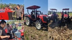 Dukung Swasembada Pangan, Bupati Kembang dan Wabup Ipat Serahkan Empat Unit Traktor Roda Empat di Tukadaya